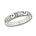 Swirl Scroll Wedding Thumb Ring .925 Sterling Silver Stackable Band Sizes 6-9