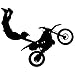 Motocross Wall Decal Sticker 9 - Decal Stickers and Mural for Kids Boys Girls Room and Bedroom. Dirt Bike Wall Art for Home Decor and Decoration Ð Extreme Sports Motocross Bike Silhouette Mural