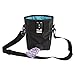 Dog Treat Pouch Training Poop Travel Bag with Collapsible Holder & Adjustable Belt Shoulder Strap Perfect for carrying Pet Food, Toys & Water + FREE BONUS Massage Ball & 2 Poop waste Bag Dispensers.