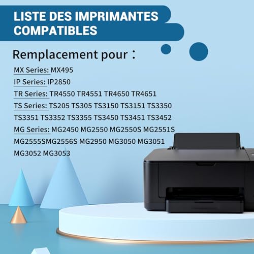 SANCTink 545 546 XL Ink Cartridges Replacement for Canon 545-546 PG-545XL CL-546XL for Pixma TS3350 MG2550 TS3150 MG2555S TS3450 MX495 TR4650 TS3355 TR4550 MG2950 (1 colour, 1 black)