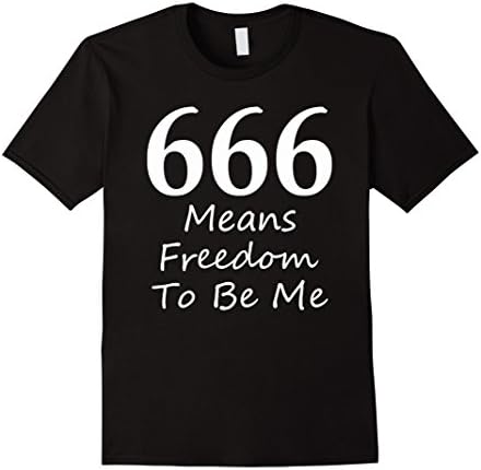 Mens "666 Means Freedom To Be Me" Quote Tee | Satanic Clothing 2XL Black