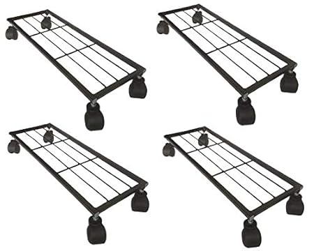 TRUPHE LS01 Plant Flower Pot Planters Stand with Wheels (30x8.5x4 Inch), Set of 4