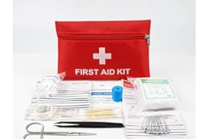 14 Pieces Mini First Aid Kit, Small Compact Medical Emergency Survival Kit for Emergencies at Home, Office, Travel, Hiking, C