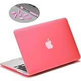 LENTION Plastic Hard Case for 11-inch MacBook Air (A1370/A1465), Matte Finish Case with Rubber Feet, Come with Anti Dust Port Plugs (Pink)