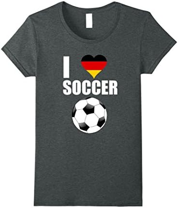 Womens Storecastle: I Love Soccer Germany Flag Football T-Shirt Medium Dark Heather
