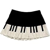 JOLILUNA Harajuku Piano Skirt for Women Y2k Streetwear Piano Mini Skirt Coquette Aesthetic Grunge Outfit Summer 2025