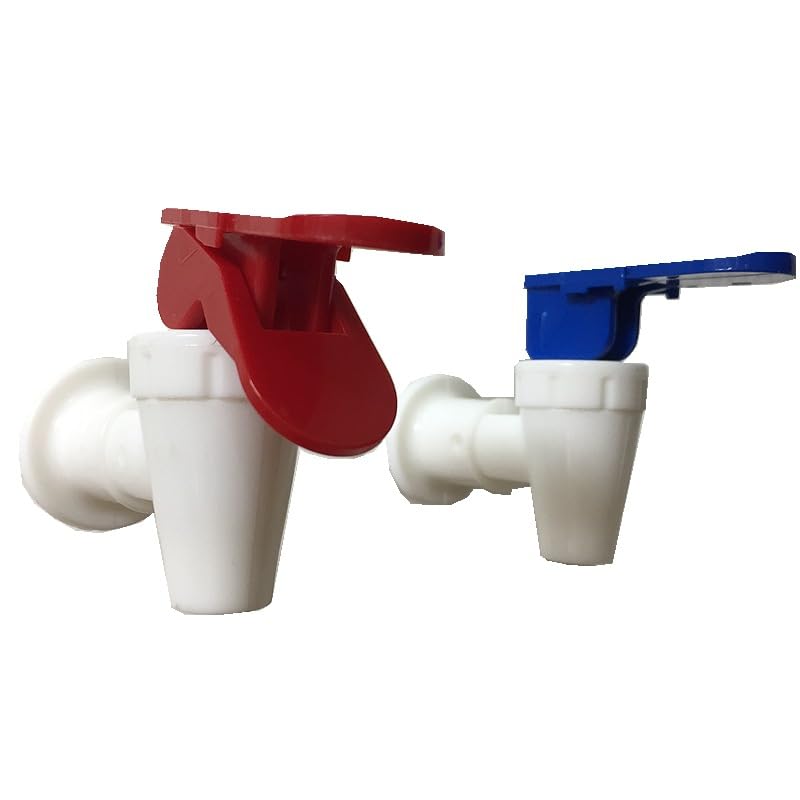 Photo 1 of 2Pcs Blue and Red faucet Lock Cooler faucet Cooler Faucet Plastic Spigot Cooler Faucet Reusable Water Dispenser Replacement Parts Water Dispenser Parts Faucet