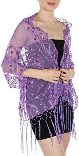 Shawl for evening dresses. Sequin wrap. Beaded shawl. Silver shawl. Wedding wraps and Shawls