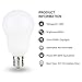 FAGUANGAO E17 Intermediate Base LED G14 Bulbs, 6W 60W Equivalent, 5000K Daylight, 600LM,Globe Light Bulbs for Ceiling Fan, Chandelier Lighting, Not Dimmable, Pack of 4