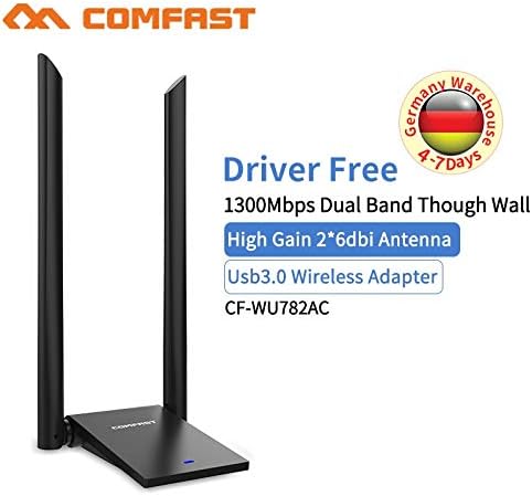 1300Mbps USB 3.0 Wireless WiFi Adapter Dual Band 2.4GHz/5GHz 26dbi Wi fi Antenna 802.11AC PC WiFi Adaptor Receiver CF-WU782AC