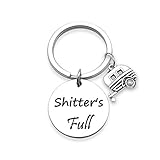 EIGSO Shitter's Full Keychain Camper Keyring RV Keychain Camping Keychain Camping Lovers Gift Trailer Vacation Jewelry (Shitter's Full Keychain) …