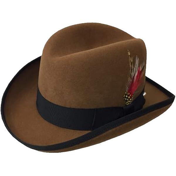 Chapeau Pork Pie Déformable Diamond Crown Noir - Jaxon & James | Laine Feutrée Hydrofuge
