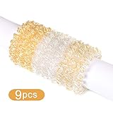 Spiral Hair Ties Coil Ponytail Holder No Crease Elastic Cord Hair Coils for Women Pack of 9pcs