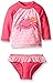 Sol Swim Little Girls' Toddler Sweety Crab Rashguard Set, Sweety Crab, 3T