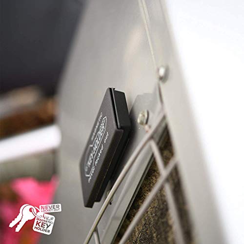 Katzco Key Holder 3 Pack 1.25 x 2.75 Inches Rugged Black