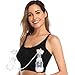 Hands-Free Pumping Bra, Nursing Bra, Wireless, Adjustable Zipper Breastfeeding Bra for Holding Breast Pumps. S-L, M, Black