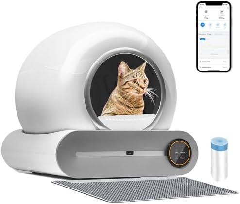 Self-Cleaning Cat Litter Box, Automatic 65L+9L Large Capacity Cleaning  Robot, APP Control/Odor Removal/Safety Protection Smart Cat Litter Box for  Multiple Cats (Gray) price in Saudi Arabia | Amazon Saudi Arabia | kanbkam