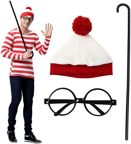 AmaFanhop Find That Child! Unisex Costume Walking Stick with Cane Costume Knit Material Cosplay Halloween