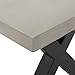Christopher Knight Home Galatian Outdoor Light Weight Concrete Dining Table with Iron Legs, White / Black