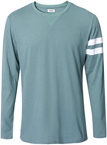 Voiz Homme Men's Stripe Color Block Long Sleeves T Shirt