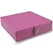 Glenor Co Earring Holder - Classic 25 Section Jewelry Box/Case/Organizer for Earrings, Rings, Necklaces, Jewelry, Cufflinks or Collections. 25 Small Compartments with Elegant Large Mirror - Pink