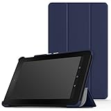 MoKo Case for Fire 2015 7 inch - Ultra Lightweight Slim-shell Stand Cover for Amazon Fire Tablet (7 inch Display - Previous 5th Generation, 2015 Release Only), INDIGO