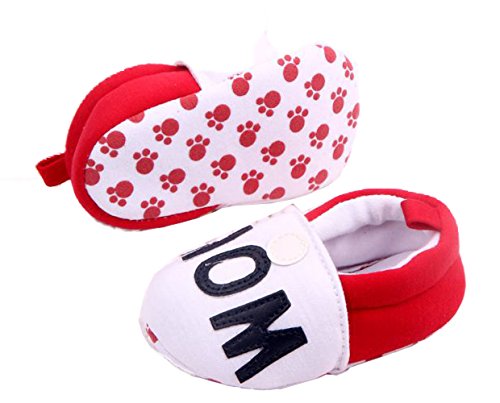 Toddler Baby Girl Boy I Love My Mom Dad Soft Bottom Crib Shoes (6-9 months, I love mon)