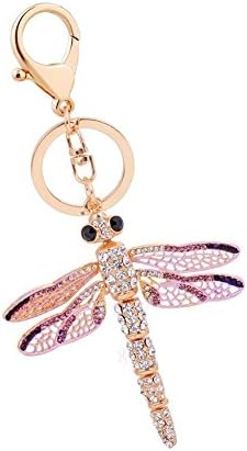 Dragonfly Keychain,Cute Animal Keychains Women Charm Hangbag Pendant Ring