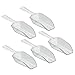 OUNONA 5pcs Mini Clear Plastic Ice Scoop Shovel Scoopers,Bar Ice Scoop, Dry Bin Scoop, Dry Goods Scoop, Candy Scoop, Spice Scoop