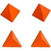 90's 80's Neon Stud Earrings for Women Round Orange Resin Retro Earrings 2 Pairs