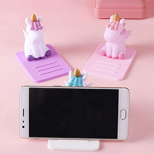 Unicorn Phone Holder - 3 Pack Adjustable Stand - Lovely Animal Desktop Cell Phone Stand, Creative Cartoon Multi-Function Desk Phone Stand, Smartphone Dock, Accessories Desk, Unicorn Gift for Girl