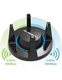 COMFAST Adaptador WiFi inalámbrico 11AC Dual Band 2.4G 5G USB WiFi Adaptador con Antenas Externas Dual High Gain para Windows 7 8 8.1 10 XP, MAC OS 10.11 10.10 10.9 10.8 10.7 10.6 ...