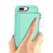 LAMEEKU iPhone 7 Plus Wallet Case, iPhone 8 Plus Leather Wallet Case, RFID Blocking Shockproof Credit Card Holder Case with Zipper Wallet, Protective Cover for Apple iPhone 7 Plus/8 Plus - Mint Green