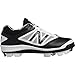 New Balance Boy's 4040 V3 Molded Baseball Shoe, Black/White, 5.5 Little Kid