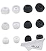 ALXCD Eartips for Earphone, SML 3 Sizes 6 Pair Soft Silicone Replacement Ear Tips Gel Cushion, Fit for Ink'd Smokin Jib Earphone [Black/White](6 Pair)