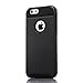 iPhone 6S Case, Technext020 Non Slip Perfect Fit iPhone 6 6S (4.7) Case Hard Plastic Silicone Protective Case Rubber Bumper Slim Heavy Duty Dual Layer Black Cover for iPhone 6 (2014) and iPhone 6S (2015)