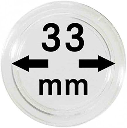 Lindner 2250033P Coin capsules-pack of 10, white
