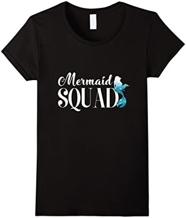 Womens Mermaid Squad Mermaid top Large Black