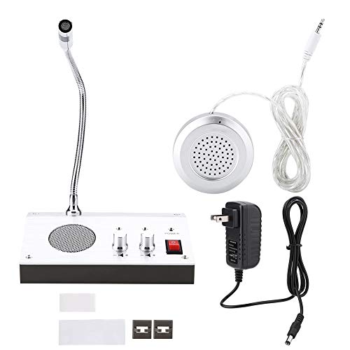 Dual-Way Noise-Free Voice Mic Speaker Bank Office Store Bus Station Intercom Window Counter Interphone for Security Company