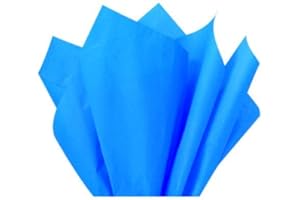 Flexicore Packaging |Orange Gift Wrap Tissue Paper | Size: 15 Inch X 20 Inch | Count: 10 Sheets | Color: Orange| DIY Craft, Art, Wrapping, Crepe, Decorations, Pom Pom, Packing & Party (Brilliant Blue)