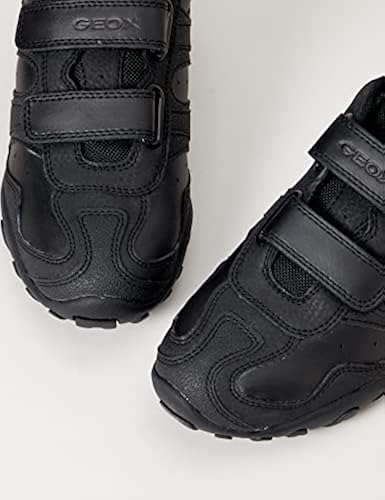 Geox Boy's Crush Sneaker, Black Oxford, Little Kid in Oman