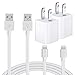 iPhone Charger, MFi Certified Cable, Travel Wall Power Adapter, [2-Pack] USB Data Charge Sync Cable Compatible with iPhone X/8 Plus/7 Plus/6s/6 Plus/6s Plus/5/5s/5c/XS/XR/XS Max/iPad/iPod