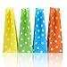 Cooraby 60 Pieces Dot Paper Bags Party Paper Bags Grocery Bags Flat Bottom Bags with 96 Pieces Stickers for Party Supplies