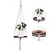 Macrame Plant Shelf Hanger, Indoor Modern Floating Hanging Planter Home Decorative Pot with 47