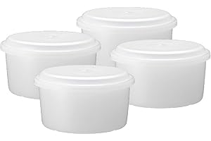 Doshisha HS-19M Ice Making Cups, Medium, Set of 4, for Manual Shaved Ice Makers, White, Approx. Diameter 3.8 x Height 2.1 inc