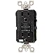 Leviton WR599-E 15-Amp 125-Volt SmartLock Pro Slim Weather-Resistant GFCI Receptacle, Black
