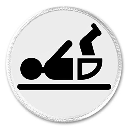 Baby Changing Symbol 3" Sew On Patch Diaper black & white