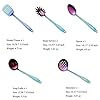 HOMQUEN Stainless Steel Kitchen Utensil Set - 5 Cooking Utensils, Rainbow Color Nonstick Kitchen Utensils Set, Colorful…