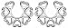 Body Accentz Nipple Rings no Piercing Pair Non-Piercing Clip On Nipple Ring Tribal Floral Flower Heart Pair (silvertone Heart)