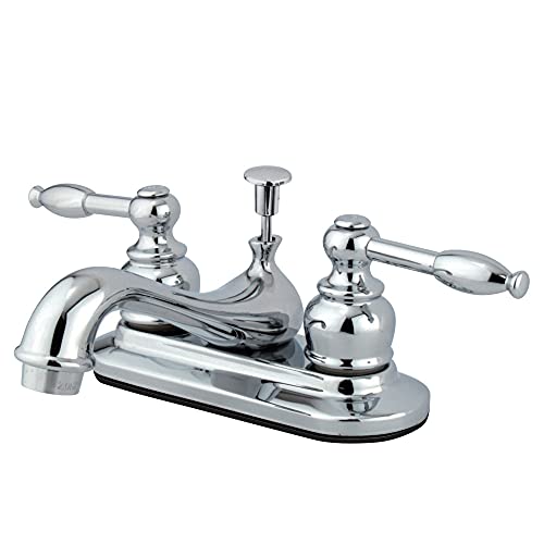 Kingston Brass KB601KL Vintage 4-Inch Centerset Lavatory Faucet, Polished Chrome